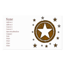 Brown Textured Country Western Stars Business Card