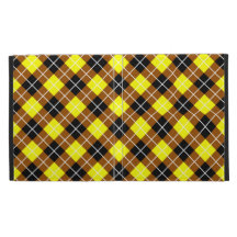 Brown,Yellow, Black and White Argyle iPad Case