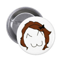 Brunette Big Smile Comic Meme Buttons