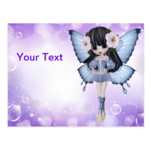 Brunette Princess Butterfly Postcard