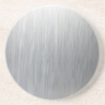 Brushed Aluminium Metallic Textured Drink Coaster