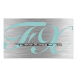 Brushed Aluminium Stainless Steel Textured Business Card