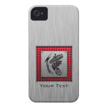 Brushed metal look Dirt Bike iPhone 4 Case-Mate Cases