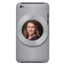 Brushed metal look with frame  iPod Touch case