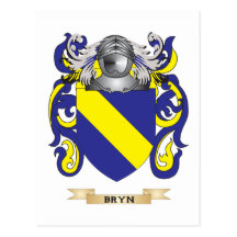 Bryn Coat of Arms (Family Crest) Post Card