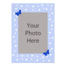 Bubble Butterfly Wedding Invitation - Blue