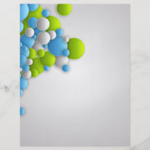 BUBBLES blue green white light grey grey digital Flyer