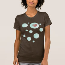 bubbles sparkling love with heart tee shirt