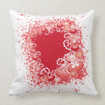 Bubbling Hearts Throw Pillows