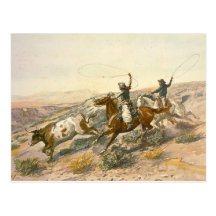 Buccaroos by Charles Marion Russell Postcard