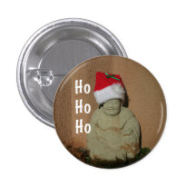 Buddha Ho Ho Ho Holiday Christmas Button