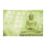 buddha light (light green) galerie gefaltete leinwand