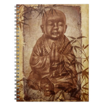 Buddhism Monk - antique style Spiral Notebook