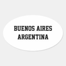 Buenos Aires Argentina oval stickers
