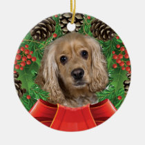 Buff Cocker Spaniel Christmas Ornament ornaments