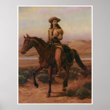 Buffalo Bill on Charlie, American West Painting Print