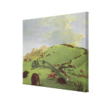 Buffalo Chase, Mouth of the Yellowstone by Catlin Canvas Print