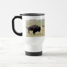 Buffalo Hunts Plastic Travel Mug