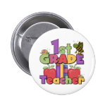 Bugs and Apples 1st Grade Pinback Buttons
