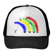 building-a-rainbow trucker hat