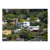 Buildings On The Mountain Greeting Cards