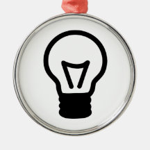 Bulb light icon ornament
