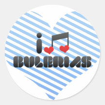 Bulerias fan round stickers
