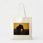 Bull elephant tote bags