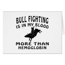 Bull Fighting Designs Card