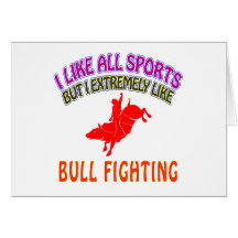 Bull Fighting designs Greeting Card