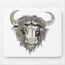 Bull Horns ~ Flowers Customise Gift Template Mousemat