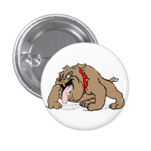 Bulldog Cartoon Art Pinback Button