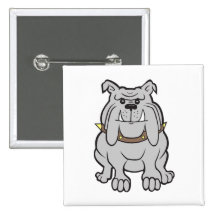 Bulldog cartoon pins