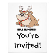 bulldog humbug personalized invitation