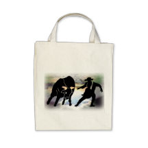 Bullfighter 101 tote bags