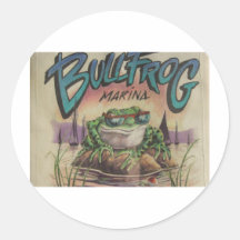 Bullfrog Marina Round Sticker