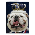 Bullldog Birthday card