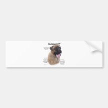 Bullmastiff (fawn) History Design Bumper Stickers