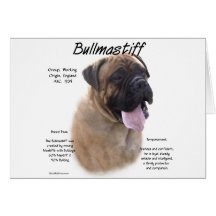 Bullmastiff (fawn) History Design Cards
