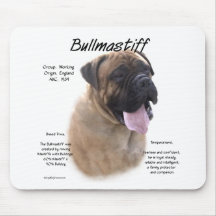 Bullmastiff (fawn) History Design Mousemats