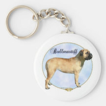 Bullmastiff Portrait Keychain
