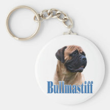 Bullmastiff (red) Name Key Chains