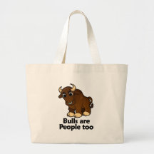 Bulls are People too Canvas Bags