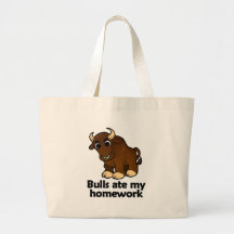 Bulls ate my homework tote bag
