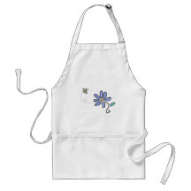 Bumble Bee and Blue Flower Apron