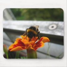Bumble Bee Collecting Honey Mousepads