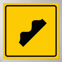 Bump Highway Sign (Picture) Print