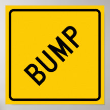 Bump Highway Sign (Word) Print