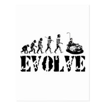 Bumper Cars Dodgem Fun Sport Evolution Art Postcard