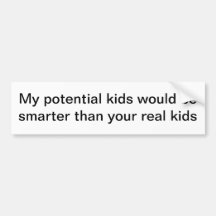 Bumper sticker for an ego game